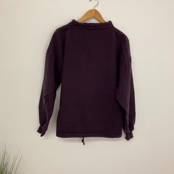 Vintage 90s Wek The World Pullover Graphic Sweatshirt Tie-Neck Size XL Purple - Picture 3 of 3